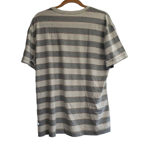 Lululemon Athletica Striped Tee Shirt Gray Orange Mens‎ Size Large Pre-Owned - Picture 3 of 5